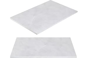 Kaboon Universal Table Top 30 x 20 inches Squre Pack of 2, Reversible Melamine Countertop Only, Home or Commercial Indoor Use, White Rock