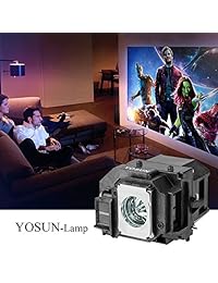 Yosun V13H010L54 lámpara del proyector para EPSON ELPLP54 PowerLite Home Cinema 705HD EX31 EX51 EX71 EB S7 EB X7 EB S8 EB X8 EB S82 EB W7 EB W8   Recambio de lámpara de proyector con carcasa