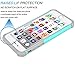 Tekcoo Compatible for iPhone 8 Plus Case/iPhone 7 Plus Cute Case, [Tmajor] Shock Absorbing Cases [Turquoise/Grey] Hybrid Bumper Defender Sturdy Rugged Cover Shell Plastic Outer Rubber Silicone Inner