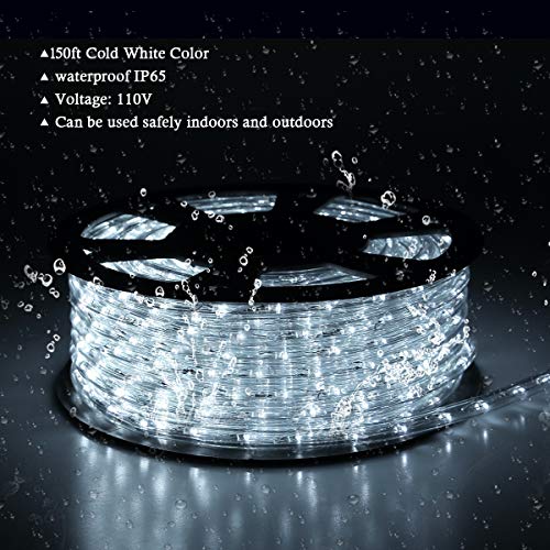 Buyagn 150ft Rope Lights Outdoor, Waterproof Rope Lights Outdoor,LED