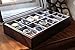 CASE ELEGANCE Solid Espresso 12 Slot Wood Watch Box with Glass Display Top