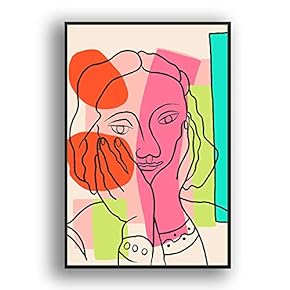 Framed Canvas Wall Art for Living Room, Bedroom Minimalist Abstract Canvas Prints for Modern Home Decoration Ready to Hang - 16"x24" inches