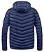 ZSHOW Men's Hooded Packable Down Jacket Warm Winter Coat(Navy,XXL)