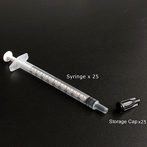 1ml Syringes with Caps (Pack of 25)