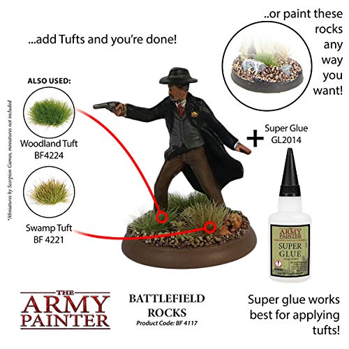 The Army Painter | Basing Battlefield Rocks | imitiert kleinere Felsen oder Steine | Grundierung | für einen realistischen Look – Bild 6