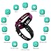 Fitness Activity Tracker Watch - Smart Bracelet with Blood Pressure Heart Rate Monitor Pedometer Calorie Counter Sleep Monitor Call Alert IP67 Waterproof for iPhone Android (Black + Purple Straps)