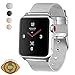 LWCUS for Apple Watch Band, New Milanese Loop Iwatch Band With Classic Buckle, Fancy Apple Watch Accessories for Apple Watch Series 3 Series 2 Series 1, Hermes, Edition, Sports(38MM-Elegant Silver)