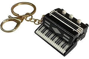 GEBIBB Accordion Keychain,Musical Instrument Keychain, Musical Instrument Gift,Christmas Ornament