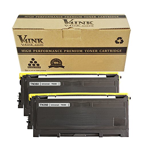 2 Pack V4INKÂ® New Compatible with Brother TN350 Toner Cartridge-Black