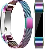 Vancle For Fitbit Alta HR Band/Alta Band, Fitbit Alta Accessories Replacement bands Metal Wristband Band Strap with Magnetic Closure Clasp for Fitbit Alta HR/Fitbit Alta(Colorful, Large)