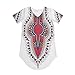 Blooming Jelly Women's Bohemian Casual Loose Ethnic Print Short Sleeve T Shirt Dress（M，Beige）
