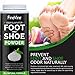 Foot and Shoe Powder - Deodorizer and Odor Eliminator | Remove Bad Smells from Stinky Feet, and Sweaty Socks | Safe for Slippers, Sneakers, Athletes Footwear, Hockey and Tennis Equipment | Made in USA