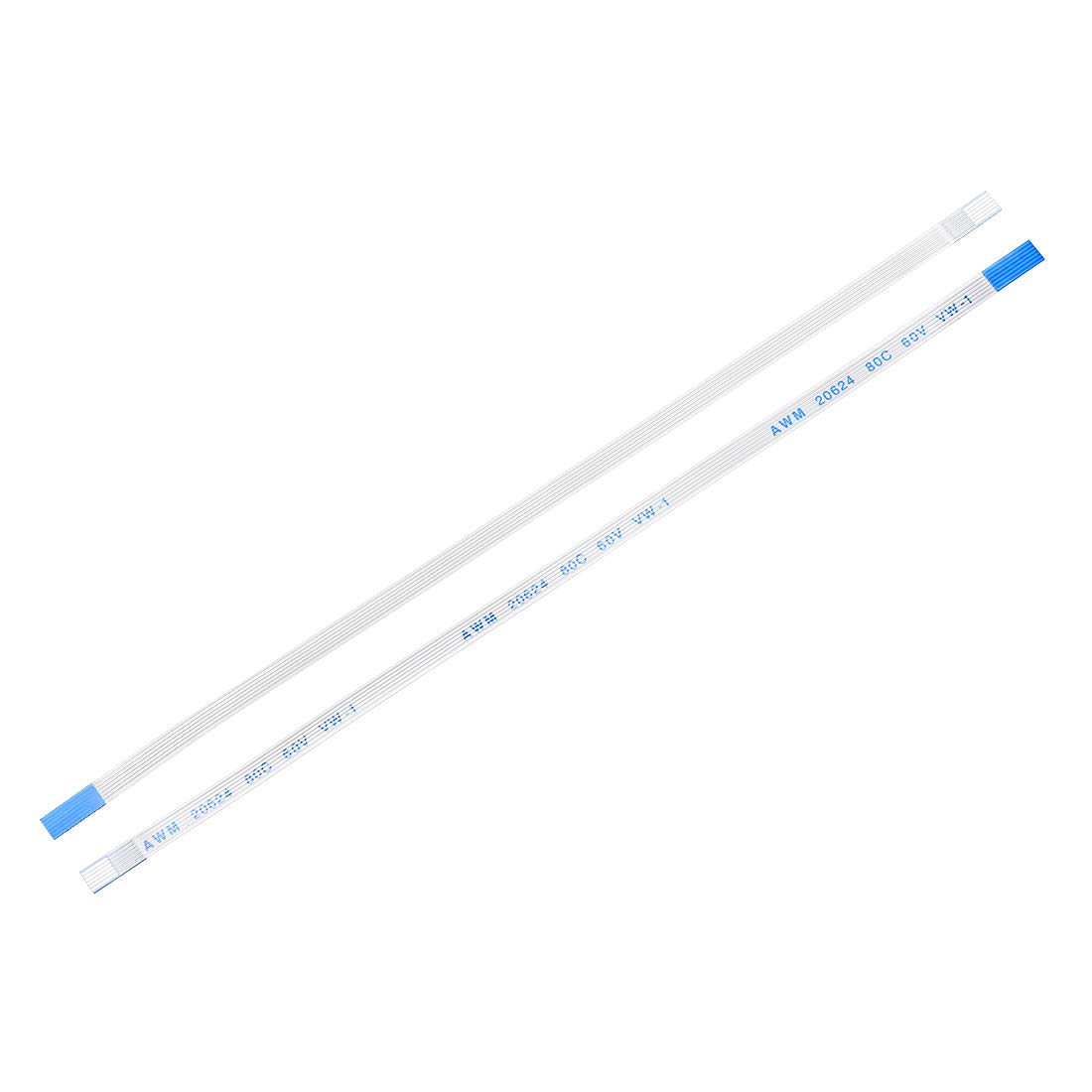 sourcing map Flexible Flat Cable, 6 Pins 0.5mm Pitch 150mm FPC FFC Flexible Ribbon Cable for LCD TV DVD Player Laptop 10Pcs (B Type)