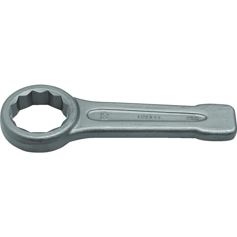 Bahco 7444SG-M-24 12-Points Ring End Slogging Wrench, Grey, 24 mm