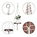 Macrame Plant Shelf Hanger, Indoor Modern Floating Hanging Planter Home Decorative Pot with 47