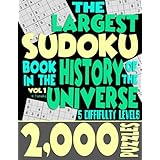 The Largest Sudoku Book in the History of the Universe: 2000 Puzzles with 5 Difficulty Levels