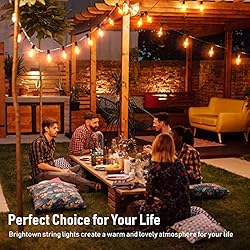 25ft Outdoor String Lights, Patio Hanging Lights