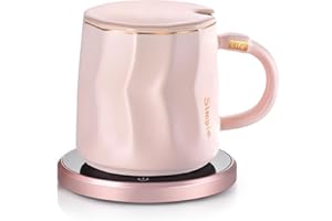 KRGMNHR Coffee Mug Warmer Set, Smart Coffee Warmer for Desk Auto Shut Off, Cup Warmer for Office Home Use, 2 Temperature Cont