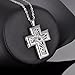 HooAMI Silver Cross Aromatherapy Essential Oil Diffuser Necklace Locket Pendant