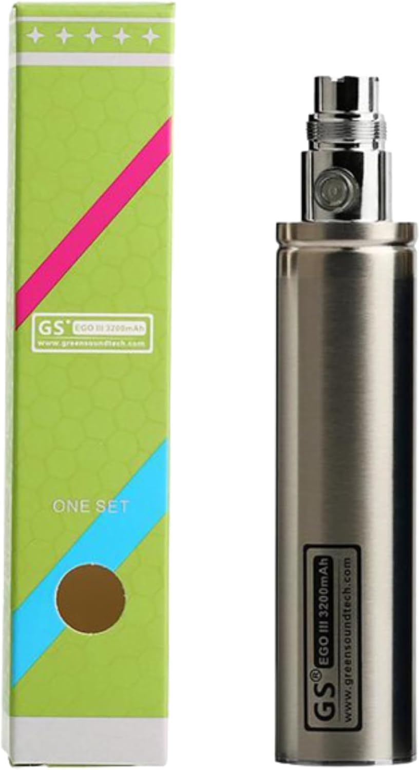 SmashingDealsDirect® Authentic GS II 3200mAh Quality Vape Battery Rechargeable Vaporiser Batteries (Silver)