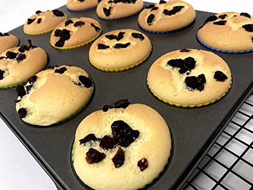 Naomi 2.75" Silicone Baking Cups,24 pcs Muffin Cups- Reusable & Nonstick Muffin Cupcake Molds- Reusable Cupcake Liners in 8 Different Colors