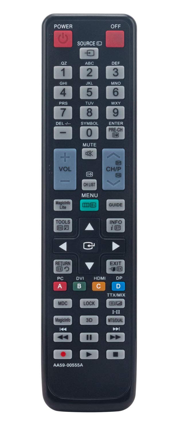 ALLIMITY AA59-00555A Remote Control Replace for Samsung TV LH40DEAPLBC LH55MEPLGC LH46MEPLGC LH55MEPLGC/EN LH40MEPLGC LH46MEPLGC/EN LH55UEPLGC LH55DEAPLBC LH46DEAPLBC