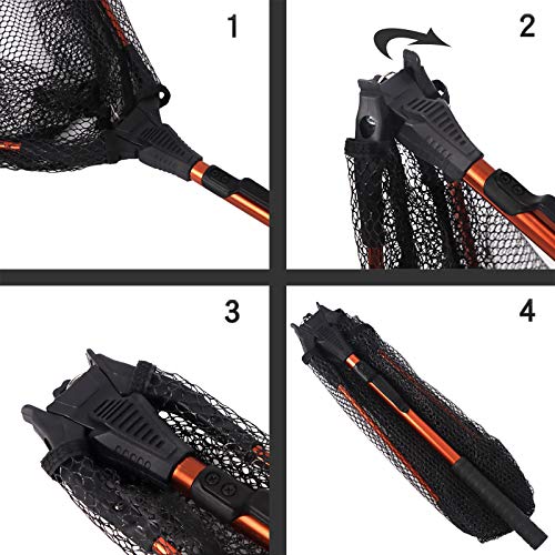 FunVZU Fishing Net Folding Landing Net Collapsible Fishing Nets with