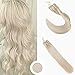 Ugeat Micro Ring Hair Extensions Blonde Micro Loop Hair Extensions Blonde Micro Link Hair Extensions Blonde Real Human Hair Micro Bead Blonde Hair Extensions 20 Inch 50g 50s