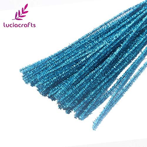 Pipe Cleaners Chenille Stems: 12" 50pcs/Pack Glitter Chenille Stems Pipe Cleaners Kids Toys DIY Handicraft Material for Creativity 22010027(5-6HS50)