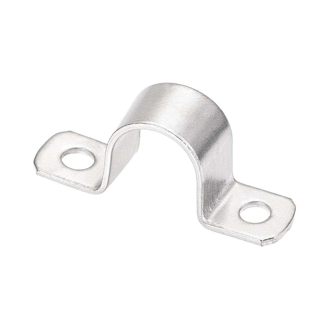 Unifizz 25mm(1") Heavy Duty 2 Hole U-Bracket Pipe Clamp,304 Stainless Steel Rigid U-Tube Strap Clamp Hanger Tube Tension Clips 4pcs