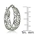 Hoops & Loops 925 Sterling Silver Celtic Knot Filigree 21mm Hoop Earrings for Women, Silver