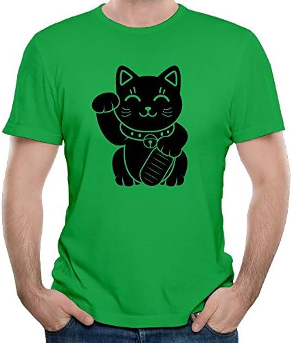 Funny Men's Tee Style T-shirt - Japanese Lucky Cat