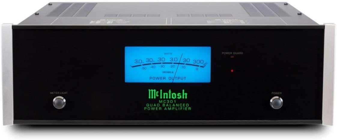 McIntosh MC301 1 Channel 300 Watt Solid State Amplifier Monoblock (Black)