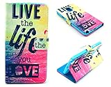Note 4 Case,Galaxy Note 4 Case, Welity Live Life Sea Pattern Design Pu Leather with wallet Case for Samsung Galaxy Note 4 and one gift