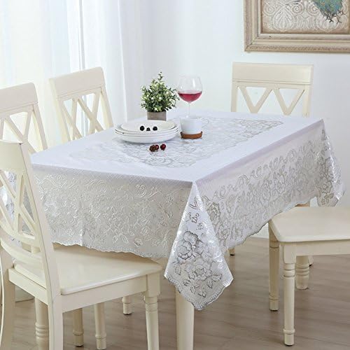 RUOYOU European Oil-proof Table cover,Waterproof Tablecloths Pvc Table linen For Restaurants Cafe table Dinner table-B 137x183cm(54x72inch)