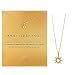 Clavicle Necklace with Blessing Gift Card, Small Dainty Gold Sun God Light with Rope Pendant Chain, Classy Costume Choker Jewelry Favors