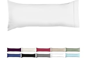 Soft Body Pillow Cover/Pillowcases 60 x 21 Inch, WINKAURA Premium Unique Long Pillow Case for Bed Fits 54x20 Pillow, Envelope Closure, Stylish Wrinkle and Stain Resistant,White