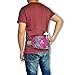 Waist Pack Fanny Pack Bum Bag Hip Pack Running Bag Waist Bag Running Belt Sack Water Resistant with Bottle (Not Included) Holder for Hiking Camping Dog Walking nylon fabric Purplish-Red, by LC Prime