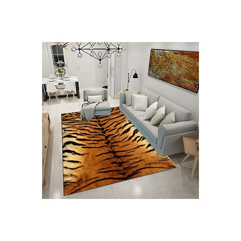 Alfombra antideslizante con estampado de leopardo de cebra, diseño de