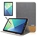 Galaxy Tab A 10.1 with S Pen (P585 / P580) Case, Mignova Premium PU Leather Folio Smart Cover Case Auto Sleep /Wake for Samsung Galaxy Tab A 10.1 with S Pen + Screen Protector (Gray)