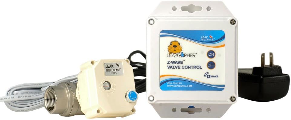 Z-Wave 1" Valve Water Control Valve by Leak Intel, Z-Wave Plus, NSF Certified, USA MADE, 10 Year Manufacturer's Warranty
