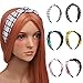 Miuance Pack of 6 Wide Plain Fashion Headbands Knot Turban Headband for Women Girls