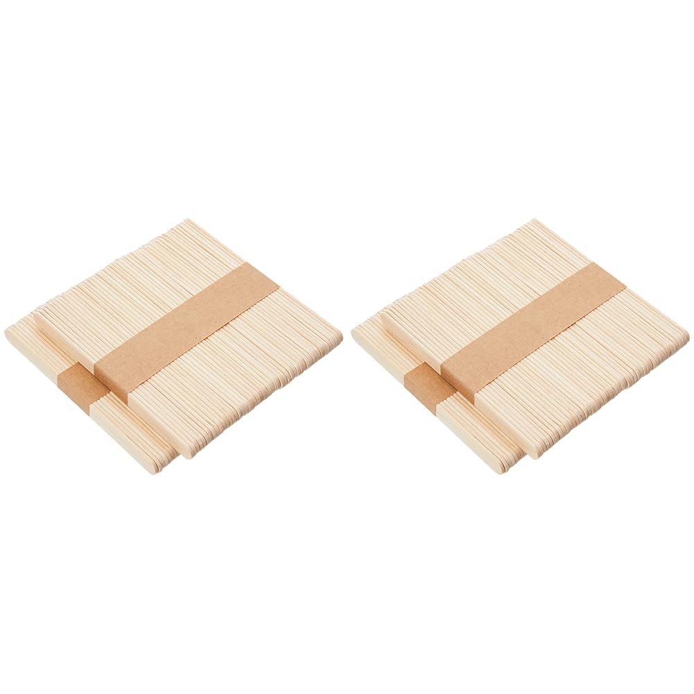 2 x 50 Lollipop Craft Sticks (Natural or Colored) (Natural) by ark Craft (Pack of 2)