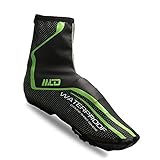 West Biking Men’s Neoprene Cycling Shoe Covers - Windproof Waterproof Warm Thermal Bike Overshoes Winter Protector Black Green, Black Red