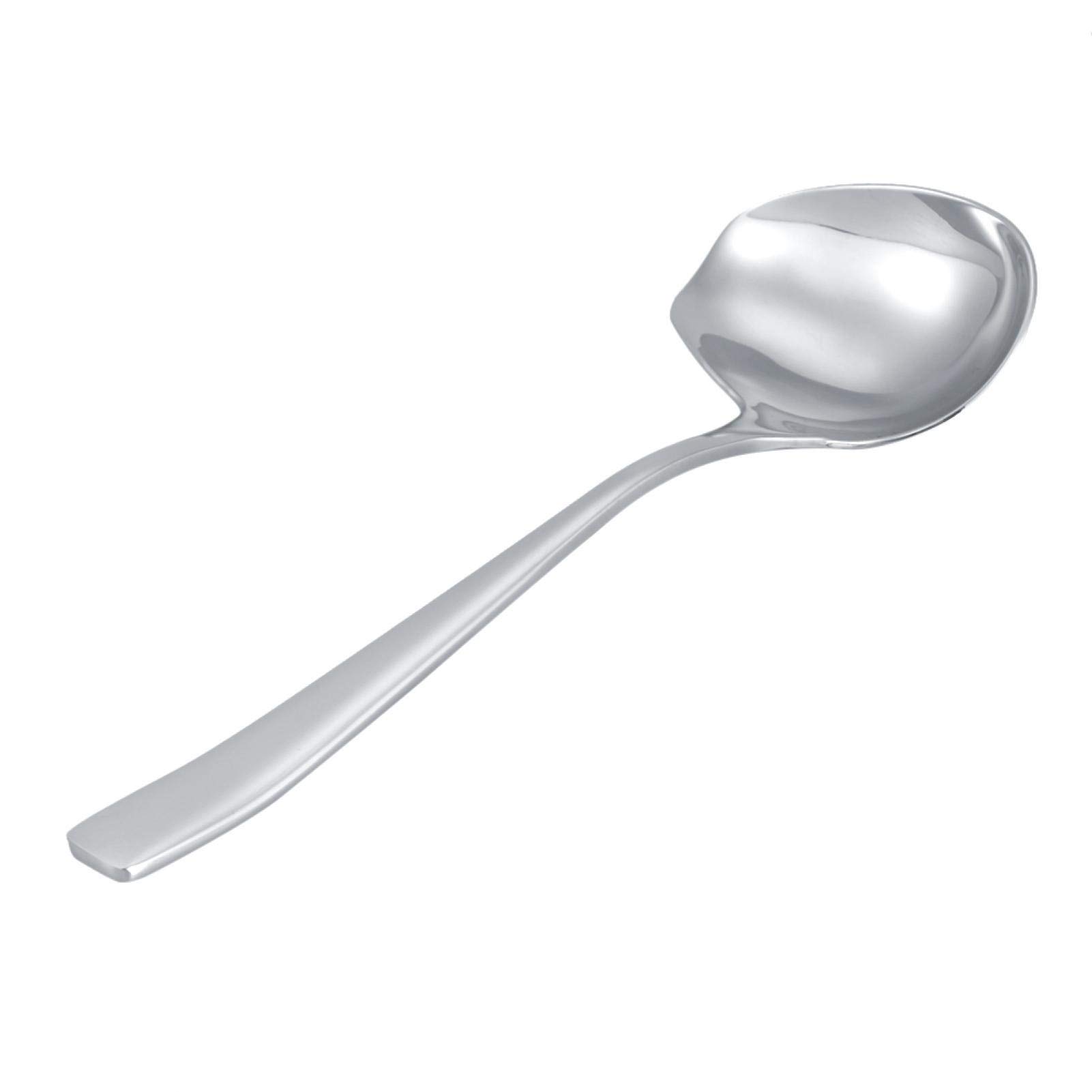 Soup Ladle with Spout,19cm 7.48in Stainless Steel Sauce Drizzle Spoon Gravy Ladle Drizzle Small Oil Spoon Server Serving for Kitchen Sauces Gravies Dressings
