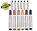 12pc ALAZCO Total Furniture Scratch Restore & Repair System & Touch-Up Kit - 6 Wax Stick Crayons & 6 Felt Tip Markers - Works on Leather Too!