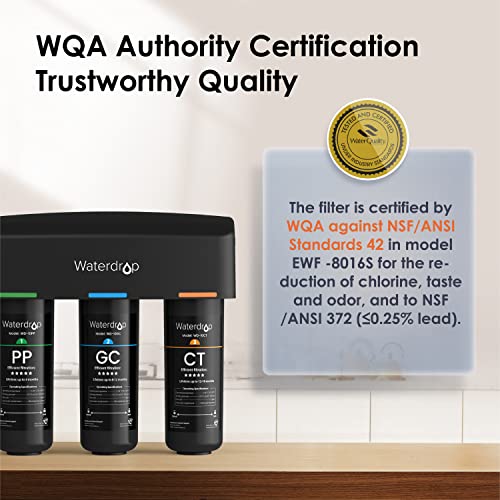 Waterdrop TSB 3Stage High Capacity Under Sink Water Filter, with