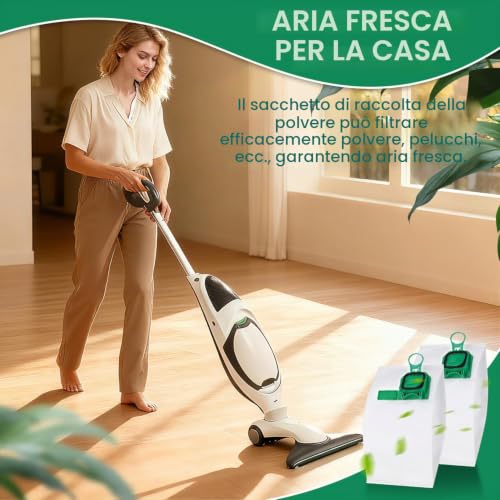 15 Bags Kobold vk140 vk150, with 2 Filters + 2 Brushes + 6 Scented Discs, Accessory Set Kobold vk140, Easy Installation, Anti-Allergic