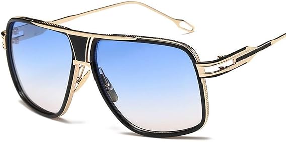 Amazon トレンドメンズサングラスファッションレトロメタルレディースビッグボックスカップルカエルミラーラウンドフェイスサングラス 1 サングラス 通販