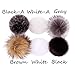 DIY 12pcs Faux Fox Fur Pom Pom Balls for Knitting Hat, Attachable Pompom Balls, Work Great with Knitting Loom